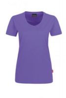 HAKRO-Damen-T-Shirt, Women-Arbeits-Berufs-Shirt, V-Ausschnitt Performance, lavendel