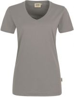HAKRO-Damen-T-Shirt, Women-Arbeits-Berufs-Shirt, V-Ausschnitt Performance, titan