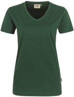 HAKRO-Damen-T-Shirt, Women-Arbeits-Berufs-Shirt, V-Ausschnitt Performance, tanne