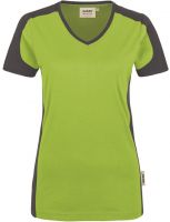 HAKRO-Damen-T-Shirt, Women-Arbeits-Berufs-Shirt, Contrast Performance, kiwi