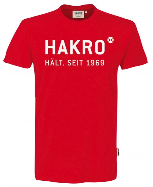 HAKRO-T-Shirt, Logo, 160 g / m, rot