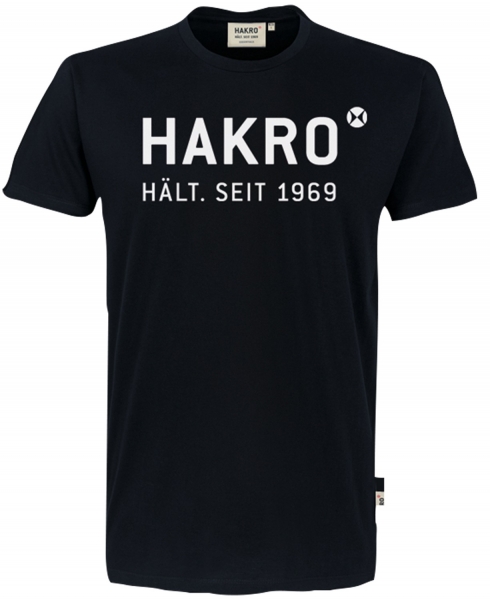 HAKRO-T-Shirt, Logo, 160 g / m, schwarz