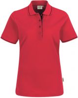 HAKRO-Damen-Poloshirt, Women-Arbeits-Berufs-Polo-Shirt, Casual, rot