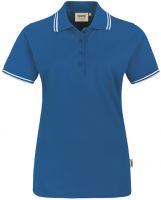 HAKRO-Damen-Poloshirt, Women-Arbeits-Berufs-Polo-Shirt, Twin-Stripe, royal