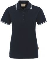 HAKRO-Damen-Poloshirt, Women-Arbeits-Berufs-Polo-Shirt, Twin-Stripe, tinte