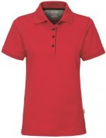HAKRO-Damen-Poloshirt, Women-Arbeits-Berufs-Polo-Shirt, Cotton-Tec, rot