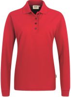 HAKRO-Damen-Longsleeve-Poloshirt, Women-Arbeits-Berufs-Polo-Shirt, Performance, rot