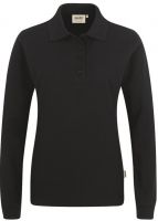 HAKRO-Damen-Longsleeve-Poloshirt, Women-Arbeits-Berufs-Polo-Shirt, Performance, schwarz