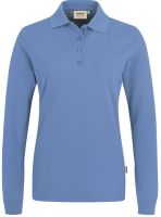 HAKRO-Damen-Longsleeve-Poloshirt, Women-Arbeits-Berufs-Polo-Shirt, Performance, malibu-blue