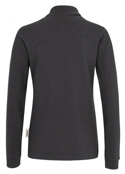 HAKRO-Damen-Longsleeve-Poloshirt, Performance, karbongrau