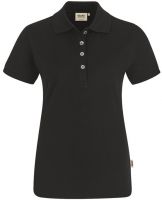 HAKRO-Damen-Poloshirt, Women-Arbeits-Berufs-Polo-Shirt, Stretch, schwarz