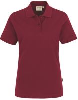 HAKRO-Damen-Poloshirt, Women-Arbeits-Berufs-Polo-Shirt, Top, weinrot