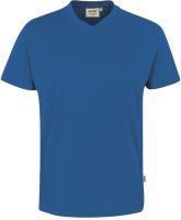 HAKRO-T-Shirt, Arbeits-Berufs-Shirt, V-Ausschnitt Classic, royal