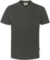 HAKRO-T-Shirt, Arbeits-Berufs-Shirt, V-Ausschnitt Classic, anthrazit
