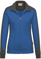 HAKRO-Damen-Sweat-Jacke, Contrast, Performance, 300 g / m, royalblau