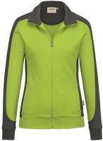 HAKRO-Damen-Sweatjacke, Contrast, Performance, 300 g / m, kiwi