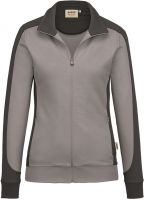 HAKRO-Damen-Sweatjacke, Contrast, Performance, 300 g / m, titan