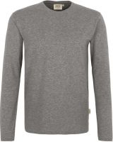 HAKRO-Longsleeve Heavy, grau-meliert