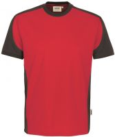 HAKRO-T-Shirt, Arbeits-Berufs-Shirt, Contrast Performance, rot