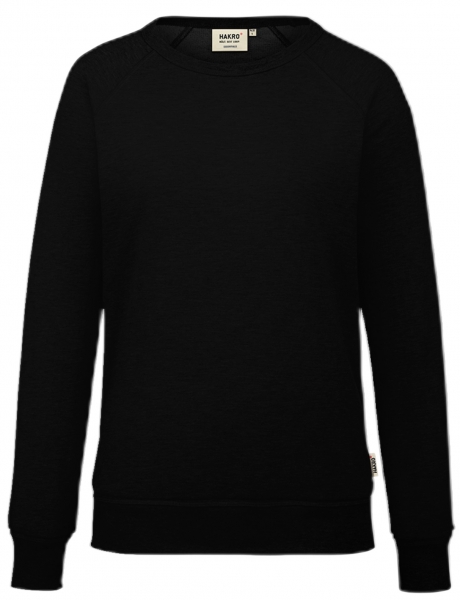 HAKRO-Damen-Raglan-Sweatshirt, 300 g / m, schwarz