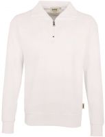 HAKRO-Zip-Sweatshirt Premium, Arbeits-Berufs-Shirt, wei