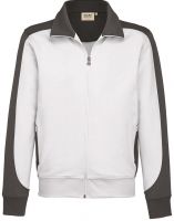 HAKRO-Sweatjacke, Contrast, Performance, 300 g / m, wei