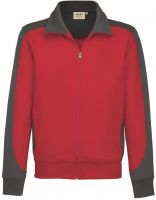 HAKRO-Sweatjacke, Contrast, Performance, 300 g / m, rot