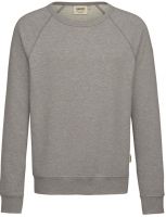 HAKRO-Raglan-Sweatshirt, Arbeits-Berufs-Shirt, 300 g / m, grau meliert