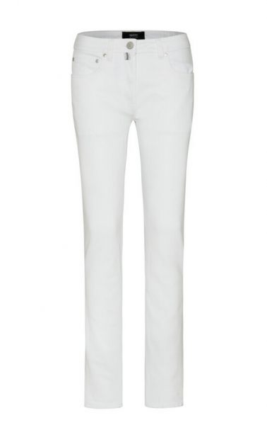 HAKRO-Damen 5-Pocket-Jeanshose X-Stretch ECO 350 g/m, Farbe: wei
