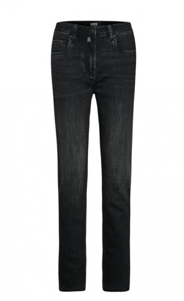HAKRO-Damen 5-Pocket-Jeanshose X-Stretch ECO 350 g/m, Farbe: schwarz