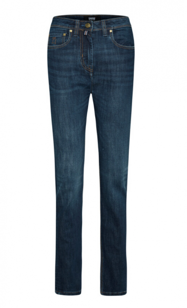 HAKRO-Damen 5-Pocket-Jeanshose X-Stretch ECO 350 g/m, Farbe: indigo