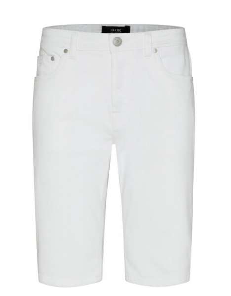 HAKRO-5-Pocket-Jeansshorts X-Stretch ECO 350 g/m, Farbe: wei
