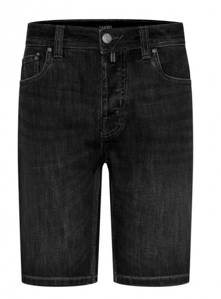 HAKRO-5-Pocket-Jeansshorts X-Stretch ECO 350 g/m, Farbe: schwarz