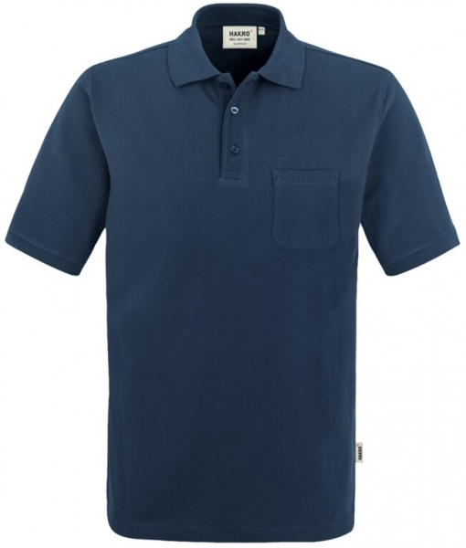 HAKRO-Pocket-Poloshirt, Arbeits-Berufs-Polo-Shirt, Top, marine