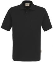 HAKRO-Pocket-Poloshirt, Arbeits-Berufs-Polo-Shirt, Top, schwarz