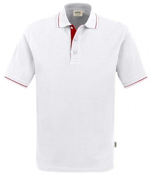 HAKRO-Poloshirt Casual, wei