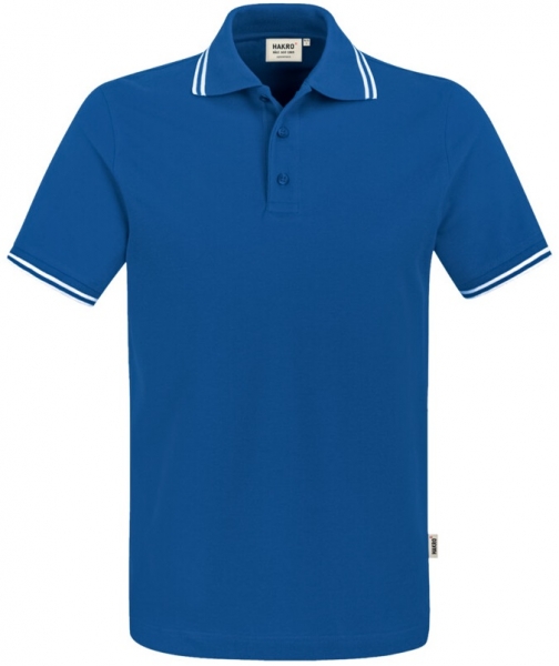 HAKRO-Poloshirt, Arbeits-Berufs-Polo-Shirt, Twin-Stripe, royal
