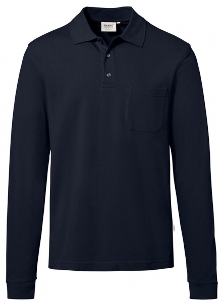 HAKRO-Longsleeve-Pocket-Poloshirt, Arbeits-Berufs-Polo-Shirt, Top, tinte