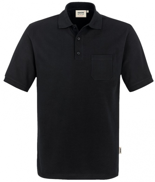 HAKRO-Pocket-Poloshirt, Arbeits-Berufs-Polo-Shirt, Performance, schwarz