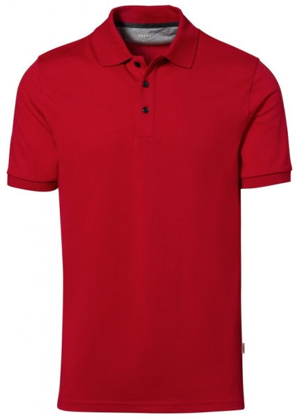 HAKRO-Poloshirt, Arbeits-Berufs-Polo-Shirt, Cotton-Tec, rot
