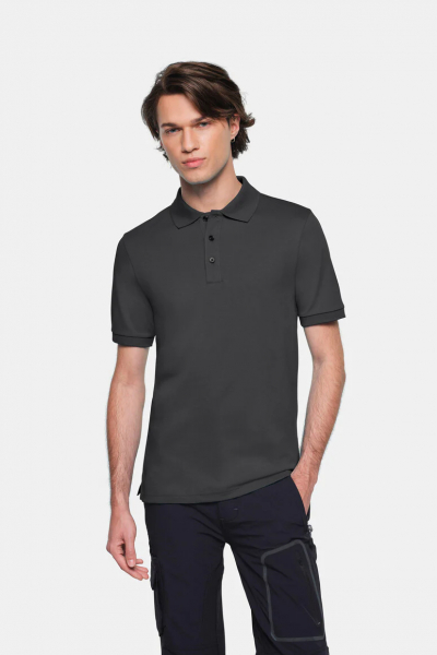 HAKRO-Poloshirt, Cotton-Tec, karbongrau