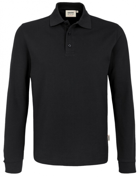 HAKRO-Longsleeve-Poloshirt, Arbeits-Berufs-Polo-Shirt, Performance, schwarz