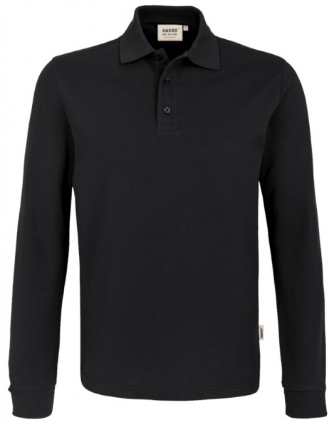 HAKRO-Longsleeve-Poloshirt, Arbeits-Berufs-Polo-Shirt, Performance, schwarz