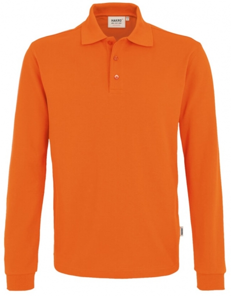 HAKRO-Longsleeve-Poloshirt, Arbeits-Berufs-Polo-Shirt, Performance, orange