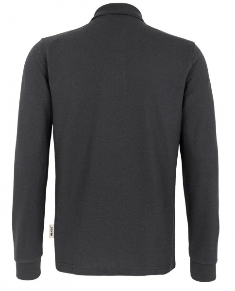 HAKRO-Longsleeve-Poloshirt, Performance, karbongrau