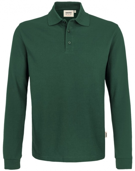 HAKRO-Longsleeve-Poloshirt, Arbeits-Berufs-Polo-Shirt, Performance, tanne