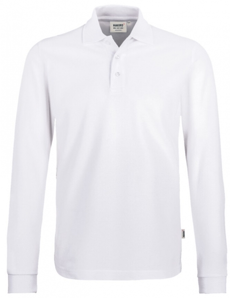 HAKRO-Longsleeve-Poloshirt, Arbeits-Berufs-Polo-Shirt, Classic, wei