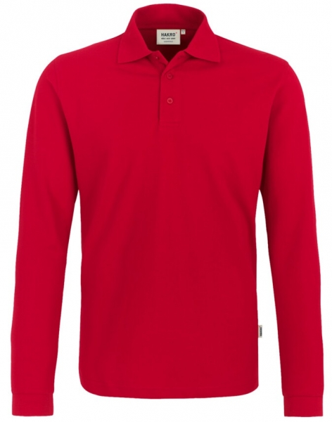HAKRO-Longsleeve-Poloshirt, Arbeits-Berufs-Polo-Shirt, Classic, rot
