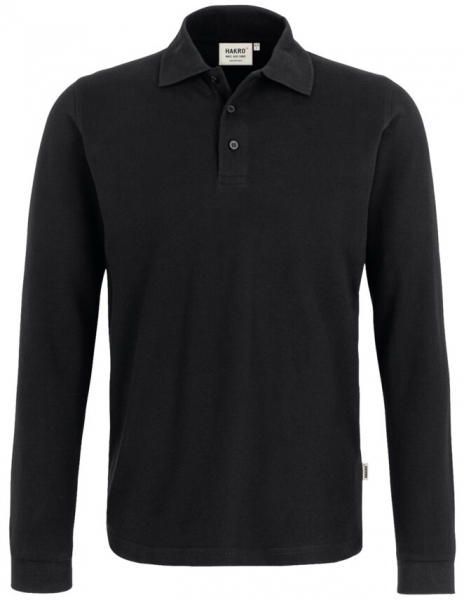 HAKRO-Longsleeve-Poloshirt, Arbeits-Berufs-Polo-Shirt, Classic, schwarz
