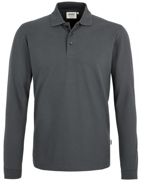 HAKRO-Longsleeve-Poloshirt, Arbeits-Berufs-Polo-Shirt, Classic, graphit